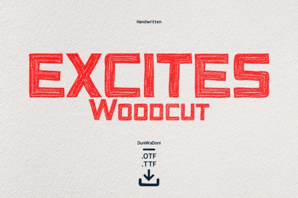 Excites Woodcut: A Rustic Font for Editorial Design