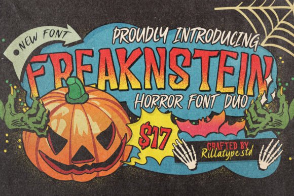 Freaknstein: A Chilling Display Font for Editorial Design