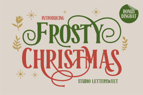 Frosty Christmas Font for Holiday Web Design
