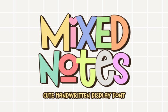 Mixed Notes: A Playful Display Font for Digital Creativity