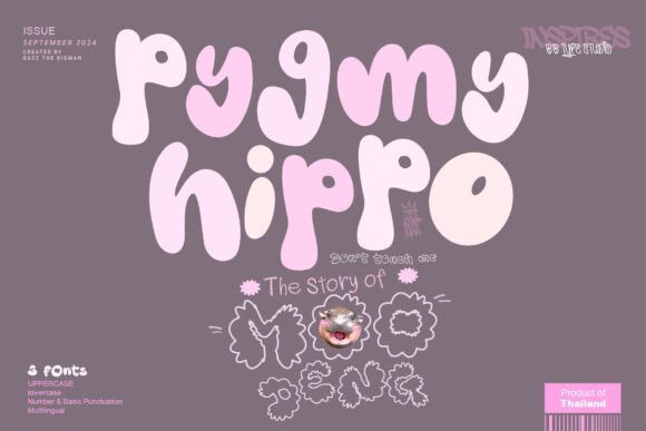 Pygmy Hippo Font for Editorial Design