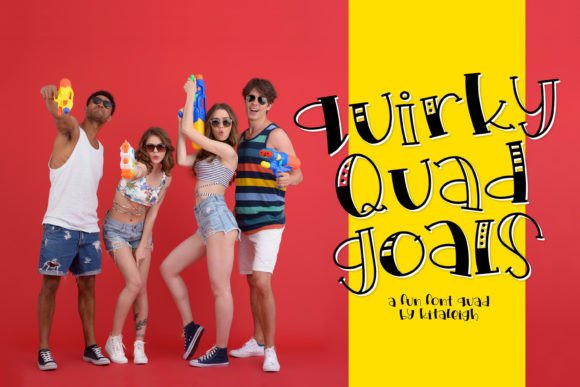 Quirky Quad Goals Font for Editorial Design