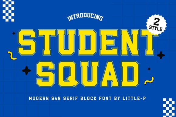 Student Squad: A Bold Sans-Serif Font with Collegiate Charm