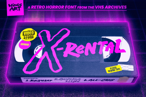 X-rental: A Nostalgic Display Font for Modern Campaigns